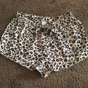 Leopard pajama shorts